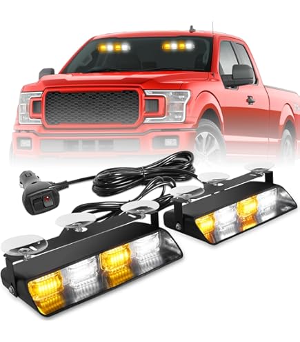 Xprite 31" COB Emergency Strobe Traffic Advisor Light Bar W/ 21 Flash Patterns Directional Flashing Safety Strobe Light Vehicles Trucks Suv Atv Cars Wh