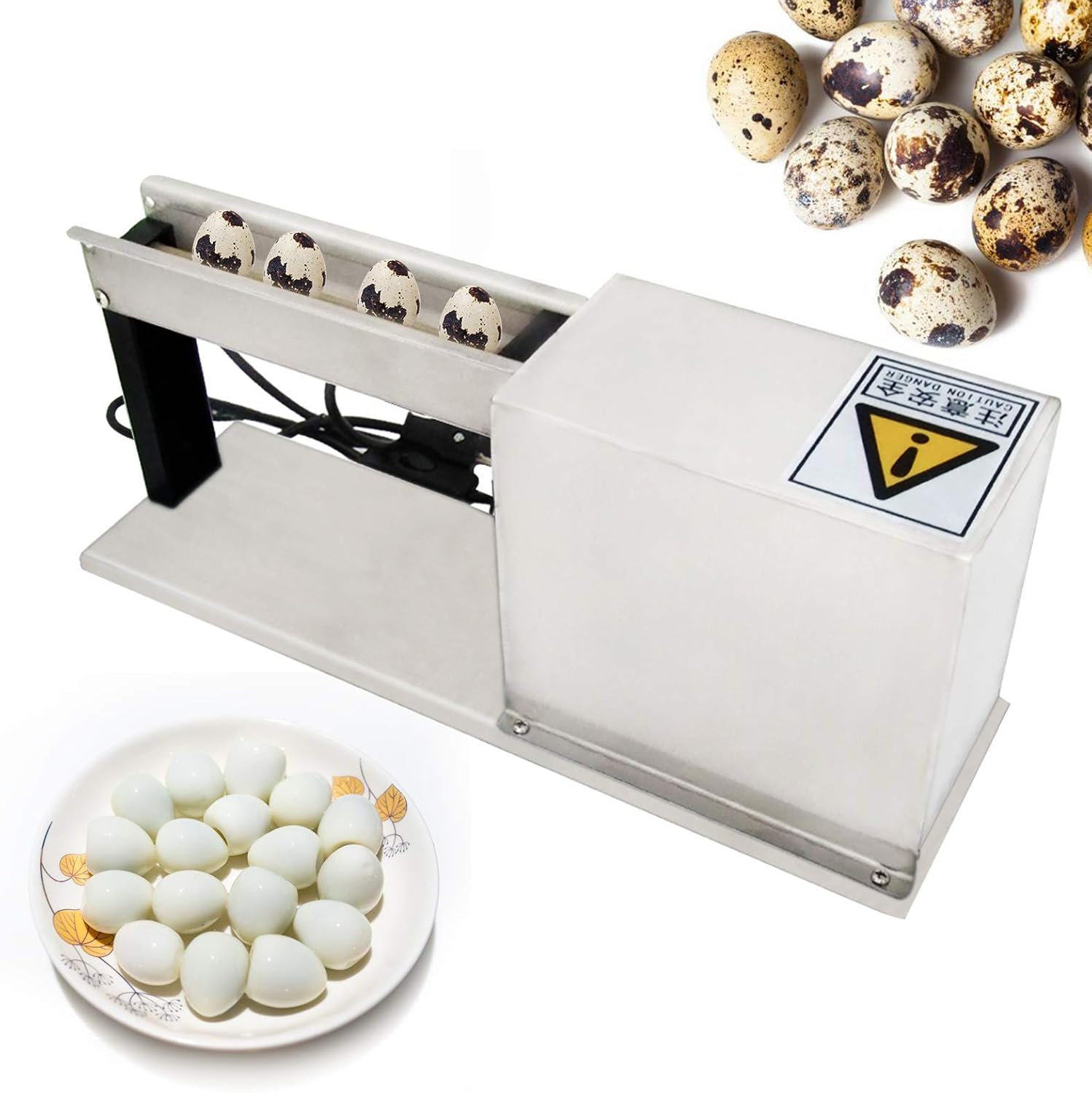 JIAWANSHUN Electric Quail Egg Peeler Machine Semi-automatic Quail Egg Peeler Sheller for Boiled Quail Egg 110V