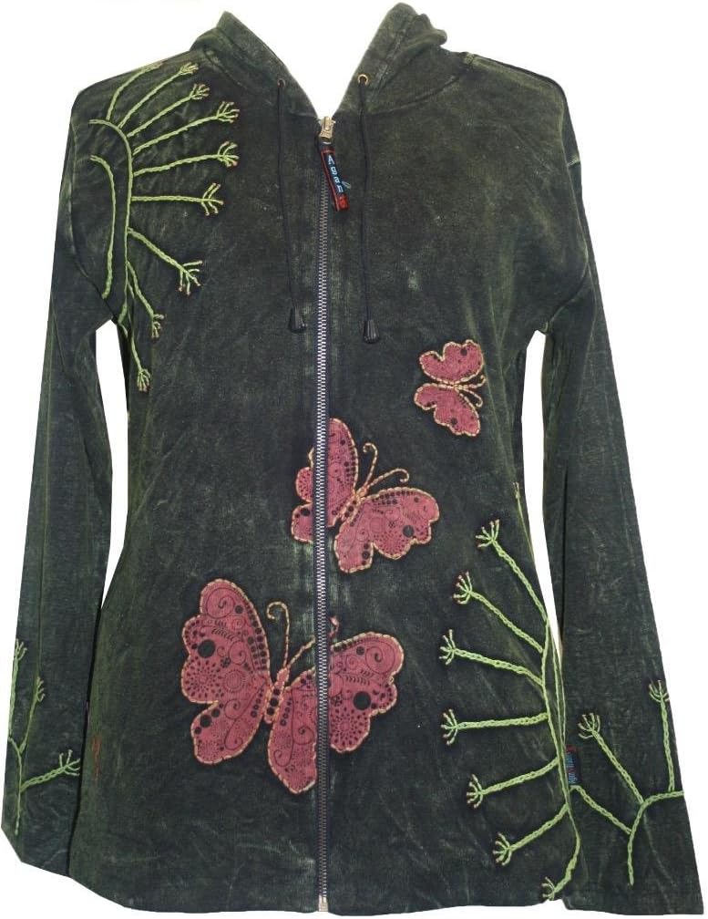 RJ 354 Agan Traders Women's Boho Butterfly Hoodie Sweatshirts Jacket.s