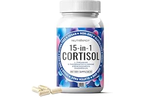 NutraPep Cortisol Detox Supplement Men Women - Reduce Lower Cortisol High Cortisol Reducer Blocker Control - Supports Stress Mood Rest Adrenal Calm Relax with Ashwagandha L-Theanine Magnesium