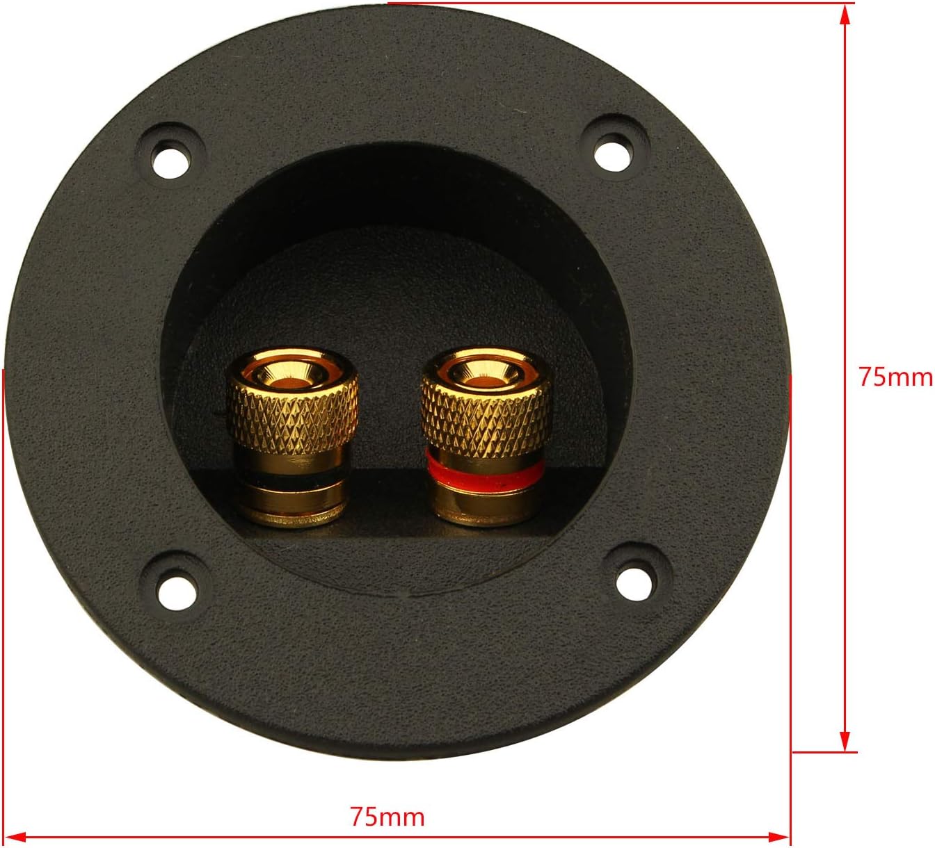 2PCS 2Way Speaker Box Terminal DIY Home Car Stereo Binding Post Round