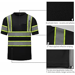 DPSAFETY High Visibility Shirts Quick Dry Safety T