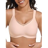 AILIVIN Wireless Bras for Women V Mesh Comfortable Seamless Bralette Supportive Tshirt Bra Breathable Push Up Everyday Bras