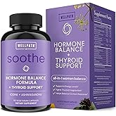 WellPath Soothe Hormone Balance for Women + Cortisol Supplements for Women | Thyroid Support, Mood Support, & Metabolism Booster | Adrenal Support | Rhodiola, Selenium, Iodine | Adaptogens, 60 ct