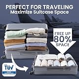 TAILI Roll Up Vacuum Storage Bags 12 Pack Large 27.5x17.7 & Medium 23.6x15.7 view 2