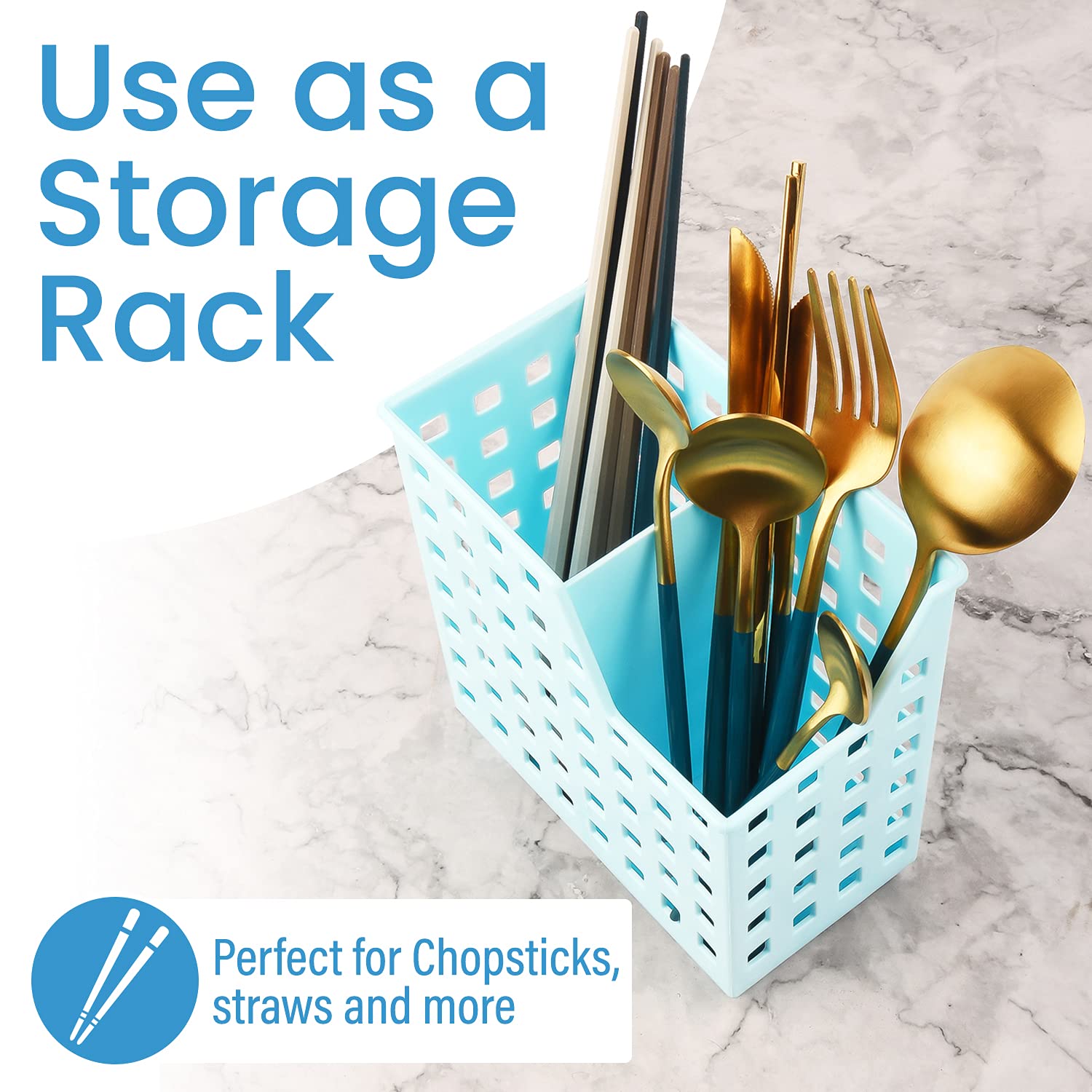 Impresa Straw & Chopstick Dishwasher Basket Makes Washing Simple - Dishwasher Chopstick Holder for Small Utensils for Washing, Drying, or Storing