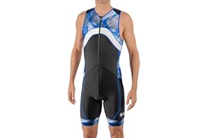 SLS3 Triathlon Suits Mens - Premium Trisuit Triathlon Men - Sleeveless, Quick Drying Tri Kit with Large Back Pocket