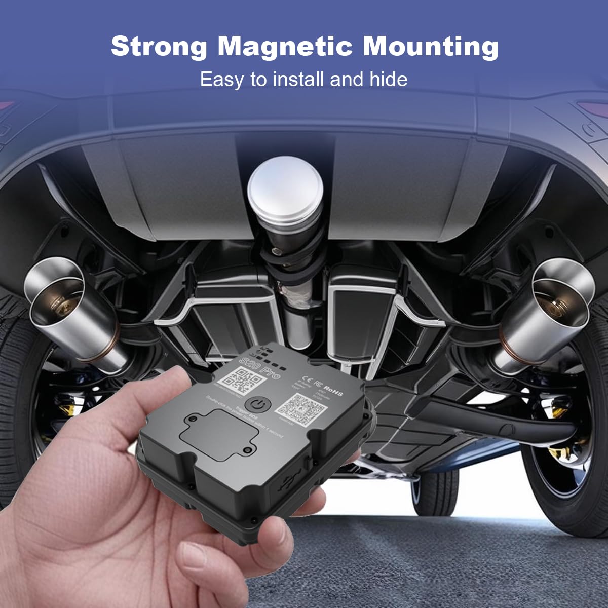 GPS Tracker for Vehicles Long Battery Life up to 7 Months Battery Life, Real Time Tracking, Unlimited Distance, Strong Magnetic,IP67 Waterproof 4G Tracker Device for Vehicles, Subscription Needed