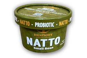 Rhapsody Natural Foods, Small BeanNatto, Made in Vermont, Fermented Probiotic Superfood, 3.5 oz (100g) - Case of 12 (42oz)