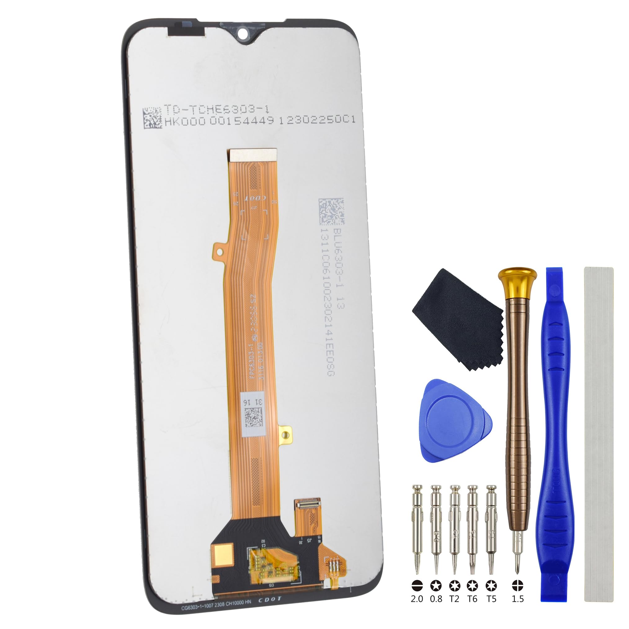 Full LCD Screen for Nokia C12 Display Touch Digitizer Assembled Black Screen Replacement with Free Tool Kit