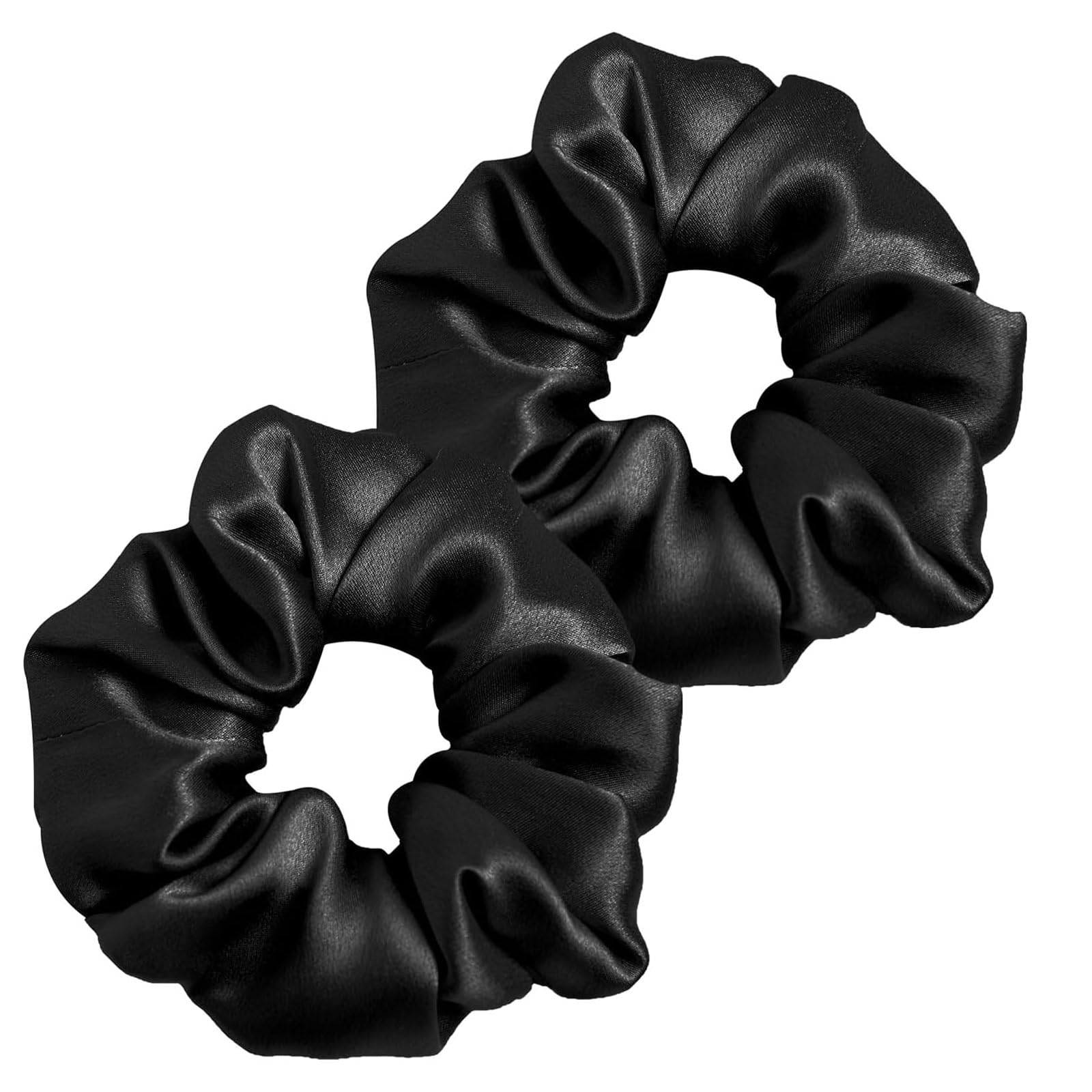 Girl Scrunchie Hair Elastics Pure Silk Big Scrunchie Hair Scrunchie Black