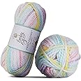 Baby Bee 5 - Bulky Yarn for Crocheting & Knitting – Soft Yarn Skein – 109 Yards of Acrylic & Polyamide Yarn for Crocheting Blankets, Hats, & More – Craft Supplies for Handcrafting, Water Colors