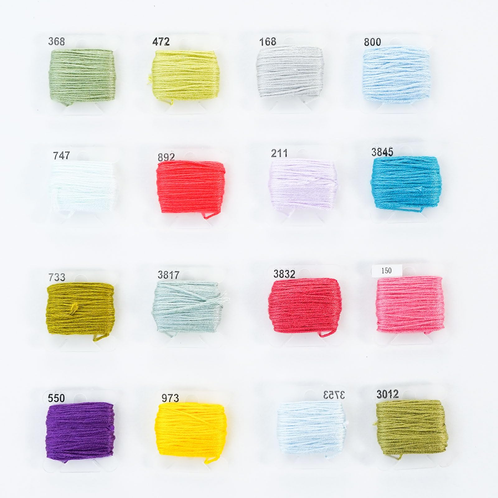 Rumhut 2 Pack Embroidery Floss Organizer with 216 Pcs Embroidery Floss, Floss Windern and Floss Number Stickers for Craft DIY Embroidery Sewing Storage