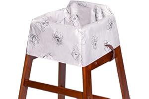 J.L. Childress Disney Baby Disposable Restaurant High Chair Covers - Baby Travel Accessory for Kids & Toddlers, Individually Wrapped, Covers All Surfaces - 12 Count, Mickey & Minnie