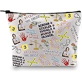 GJTIM Tv Series Fans Gift Zipper Pouch Law Detective Team Tv Show Merchandise Makeup Bag (Law Pattern Bag)