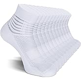 IRAMY Compression Ankle Support Socks Coolmax Wicking Cushioned Athletic Plantar Fasciitis Relief Men Women 2/3/6 Pairs