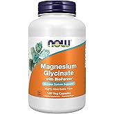 Now Supplements, Magnesium Glycinate with BioPerine, 180 Veg Capsules