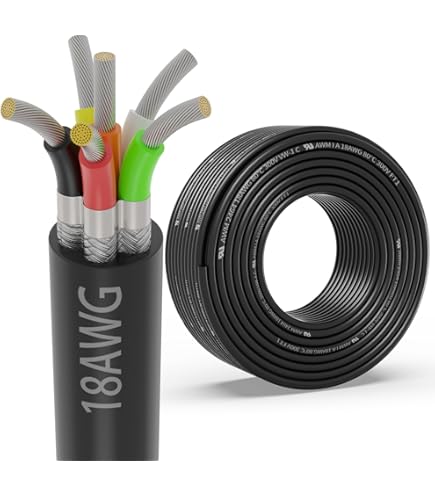 25 Foot Shielded 4-Conductor Cable - 18 AWG CMR Rated Wire (MarVac Electronics)