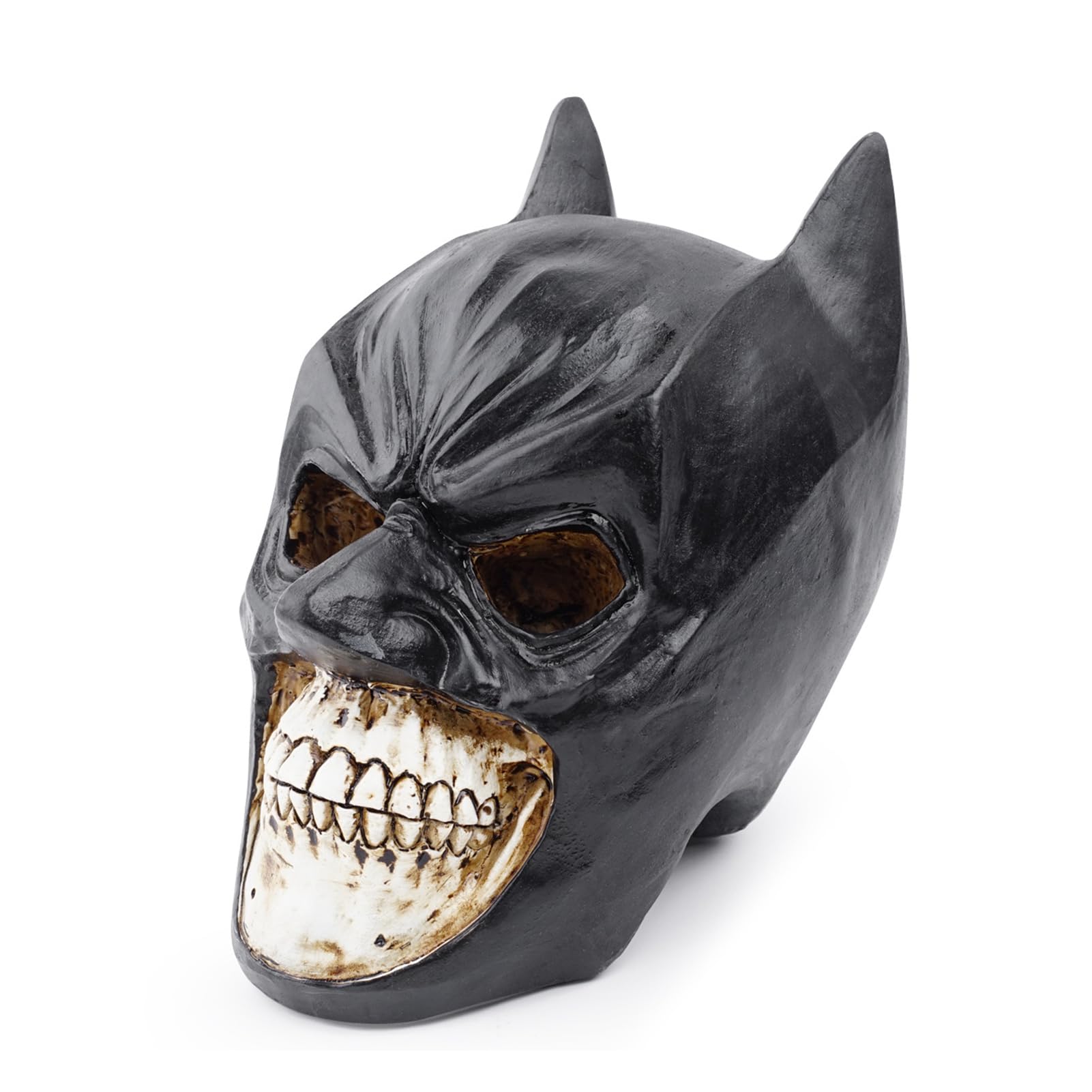 Tuzsocr Creative Skull Head Sculpture, Resin Skull Model 1:1 Replica,Mask Skull Desk Ornament, Novelty Skull Statue Collectible Figurines,for Home Bar Party Table Decorations Halloween Sculpture Gifts