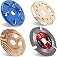 Upgraded Wood Carving Disc Grinding Wheel, Angle Grinder Attchments Wood Shaping Disc Cutting Wheel, Grinder WoodCarving Tools for Angle Grinder 4 1/2 inch with 5/8 & 7/8 Arbor