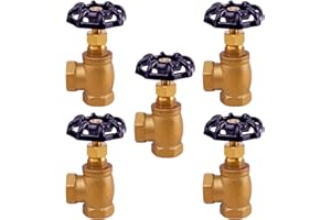 Midline Valve 96564-5 Globe Style Angle Stop Valve, Lead-Free 3/4 in. FIP Connections, Brass (5 Pack)