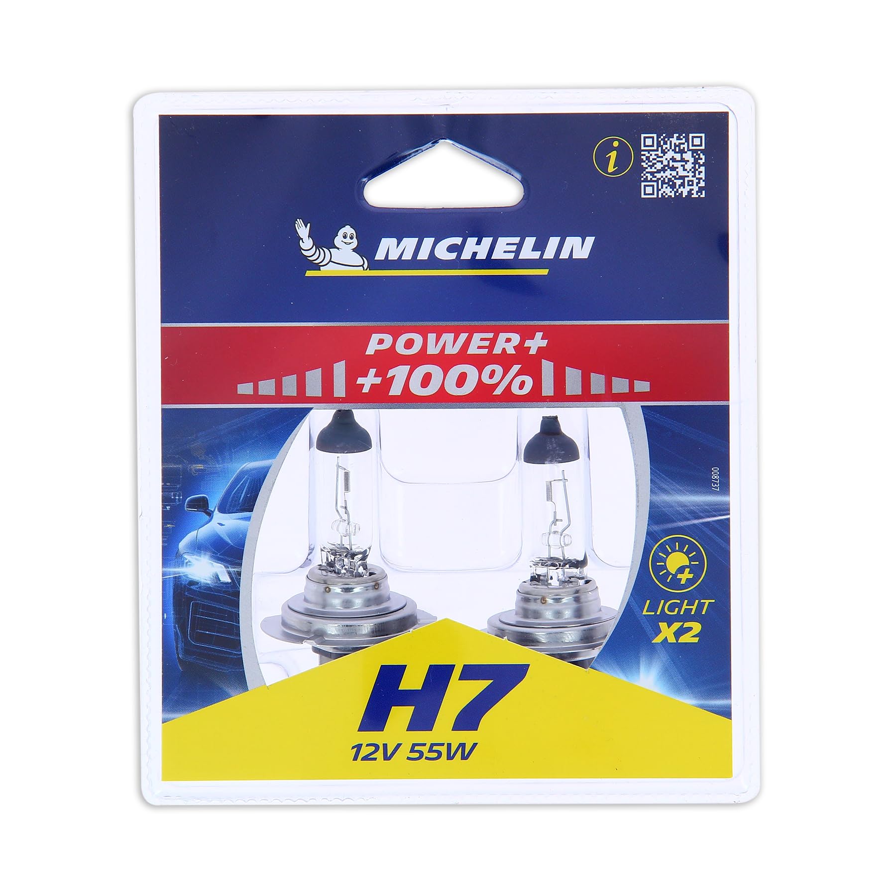 Michelin 008737 Power + 80% 2 Bulbs H7 55 W 12 V
