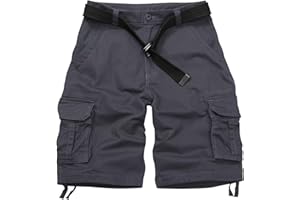 KOCTHOMY Men's Cotton Classic Cargo Shorts Casual Relaxed Fit with Multi Pocket