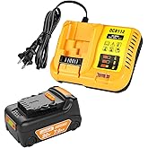 Lenoya Upgraded 7.0Ah Replacement for Dewalt 20V Battery with DCB112 Battery Charger Combo