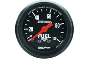 Auto Meter 2612 Z-Series 2-1/16" 0-100 PSI Mechanical Fuel Pressure Gauge
