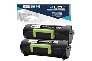 LCL Compatible Toner Cartridge for Lexmark 50F1H00 50F1000 501H 501 5000 Pages(2-Pack,K) for Lexmark MS310 MS310d MS310dn MS3