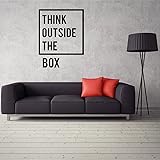 Inspirational Wall Decals Office Wall Decals Wall Decals for Office Think Outside The Box Wall Decal Office Vinyl Wall Decal Wall Decals Office Quotes Inspirational Motivational Office Decals