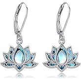Lotus Earrings for Women 925 Sterling Silver Lotus Earrings Yoga Jewelry Christmas Gifts for Women