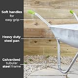 Neo Wheelbarrow Home Garden Cart Galvanised 100kg 65L 60x140x64cm view 4