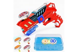 FEIDAMA Bey Battling Top Burst Gyro Toy Set with 4 Spinning Top Burst Gyros 1 Toy Launchers Combat Battling Game Gifts for Boys Children Kids Ages 6+