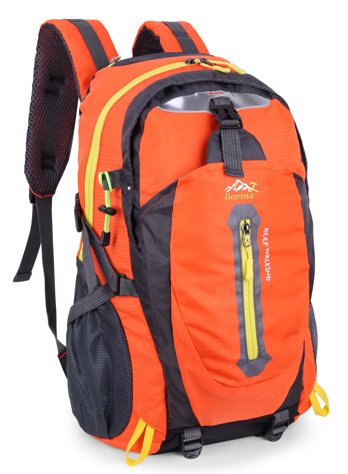 Besrina 40L Lightweight Hiking Backpack, Multi-functional Water-resistant Casual Camping Trekking Rucksack for Cycling Travel Climbing Mountaineer Outdoor Sport