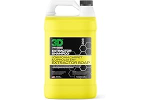 3D Extractor Carpet Cleaner Shampoo for Machine Use - Upholstery Cleaner, Stain Remover & Odor Eliminator - Low Foam, No Residue Formula 1 Gallon