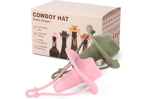 2pcs Cowboy Hat Wine Bottle Stopper, Funny Silicone Wine Plug Champagne Cork Cover Cap Decorative Topper Mother & Father Gift