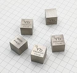 Ytterbium Cube - 10mm Pure Metal Element Cubes