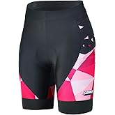 Eco-daily Cycling Shorts for Women Padded Bike Shorts with 3D Padding Biking Bicycle Shorts Pockets for Women