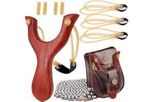 Gnimup Slingshot Set, Solid Wooden Slingshot Toys,Classic Construction Hunting Slingshot for Catapult Game, Outdoor, Hunting-for ids/Children/Adult