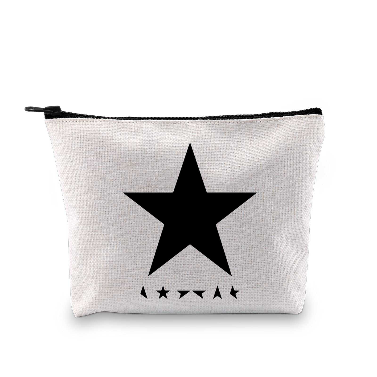 Blackstar Inspired Zipper Pouch Makeup Travel Bag Bowie Starman Gift Music Gift for Bowie Fan (Blackstar Bag EU)