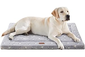 WESTERN HOME WH Western Home Dog Crate Pad, Machine Washable Dog Crate Bed for Large Dogs, Warm and Breathable Flat Dog Bed with Non-Slip Bottom, 42 Inch Dog Crate Mat for Cozy Sleeping