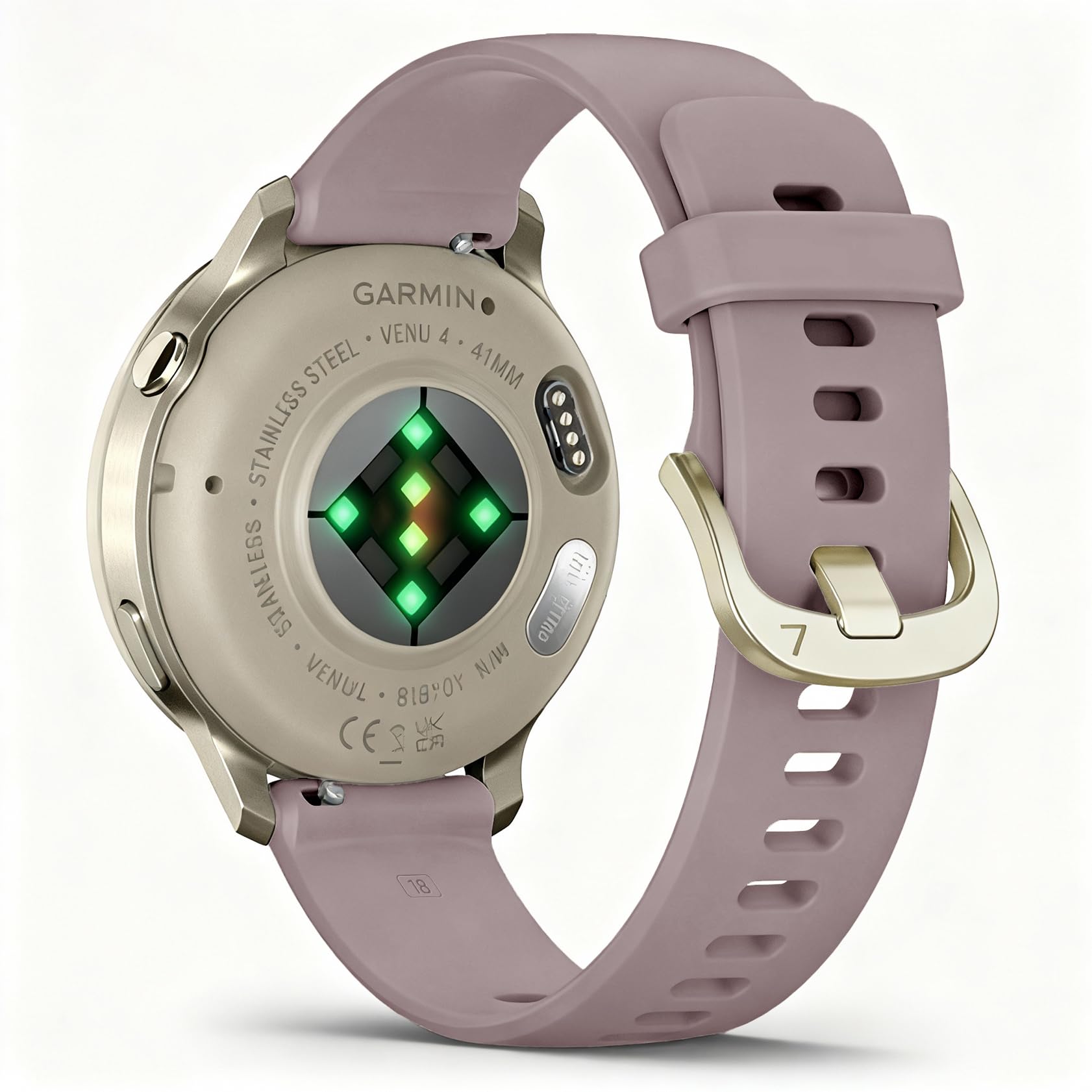 HQzon 18mm Silicone Band Compatible with Garmin Venu 3S 41mm/Venu 4 41mm, Soft and Waterproof Sports Replacement Strap for Garmin Vivoactive 4S / Venu 2S / Vivomove 3S/ Forerunner 255s/265S