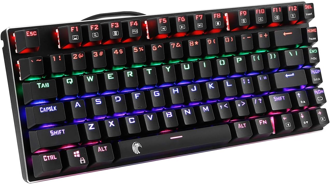 再再販 エーオーシーaocesports向けメカニカルゲーミングキーボード 104キー 青軸 英語配列 5000万回耐久 Ledライト Gk500 マウス キーボード 入力機器