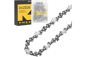 RAZEDG Carbide Chainsaw Chain 20 Inch, 3/8" Pitch, .050" Gauge, 72 Drive Links, Fits Stihl MS311, MS391, Husqvarna 455 (Rancher), 460 (Rancher), Poulan Pro and More- E72 (1 Chain)
