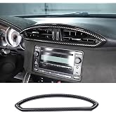 KELEIMAI Car Accessories Fit for Subaru BRZ Toyota 86 2012-2020 Interior Center Consoles Decoration Air Conditioning Outlet Vent Frame Cover Trim (Carbon Fiber Style) ABS 1 PC