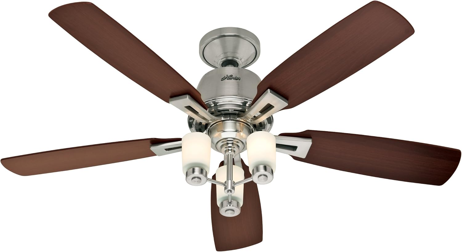Hunter 28705 52 Inch Altitude 5 Blade 3 Light Ceiling Fan Brushed