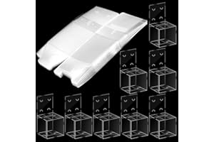 Eersida 30 Pieces Clear Raffle Boxes with Slot 6 x 6 x 6 Inch Plastic Donation Box Voting Suggestion Ballot Containers with Removable Header for Fundraising Collecting Business Card Voting Contest