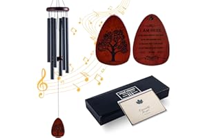 Yogayet Wind Chimes, 35.8” Large Wind Chimes for Outside,Sympathy Wind Chime for Loss of Loved One,Wooden Home Decor Gifts for Mother,Father,Friends,Memorial Windchimes Outdoor Garden Patio Decoration