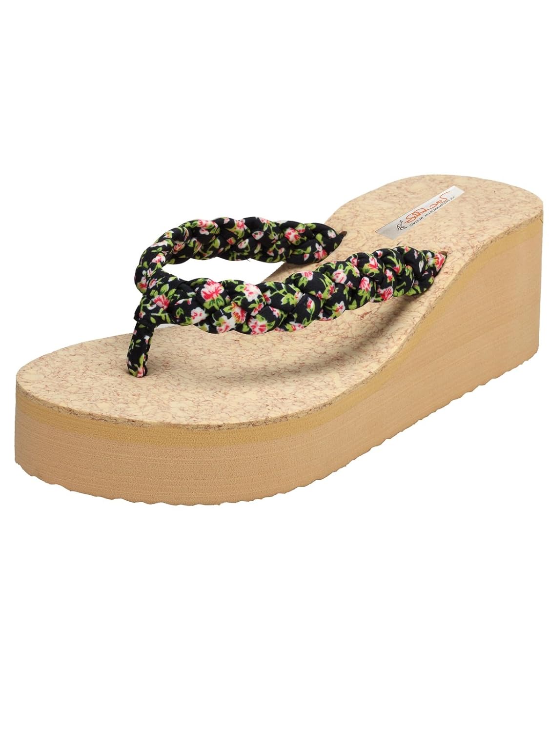 zachho women's black rubber wedges